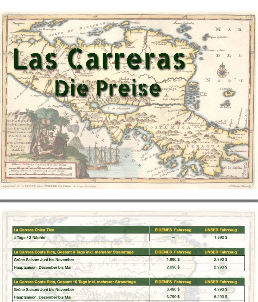 Las Carreras - Preisliste